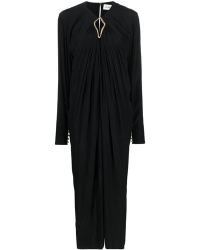 Lanvin Uitgesneden Midi-jurk - Zwart