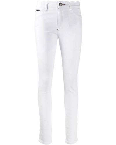 Philipp Plein Statement Skinny Jeans - White