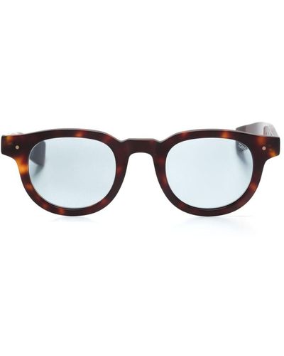 Eyevan 7285 Round-frame Sunglasses - Brown