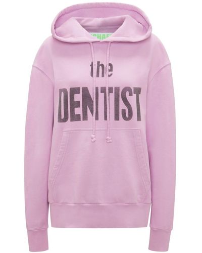 JW Anderson Graphic-print Cotton Hoodie - Pink