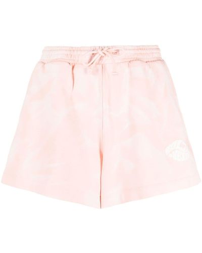 Holzweiler Short de sport en coton biologique à lien de resserrage - Rose