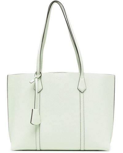 Tory Burch Medium Perry Leather Tote Bag - White