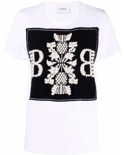 Barrie Embroidered Logo Cotton T-shirt - Black
