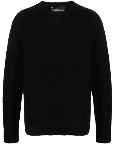 Neil Barrett Chunky-knit Logo-embroidered Jumper - Black