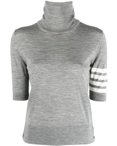 Thom Browne Logo Sweater - Gray