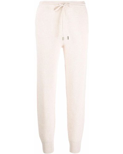 Jonathan Simkhai Ribbed-knit Track Trousers - Natural