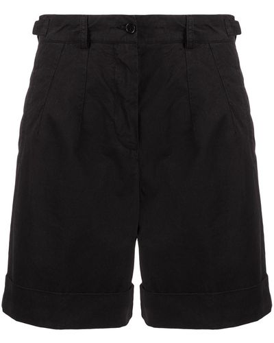 Aspesi High-rise Wide-leg Shorts - Black