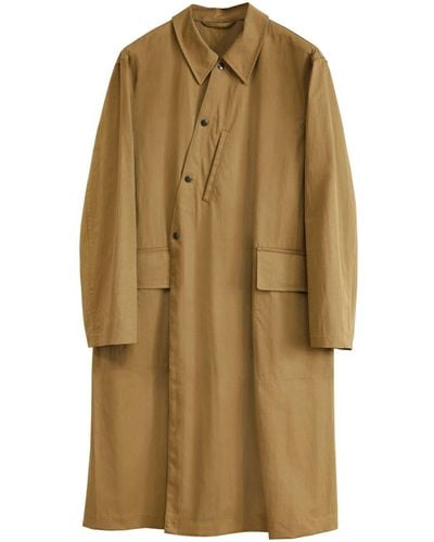 Lemaire Asymmetric Trench Coat - Natural