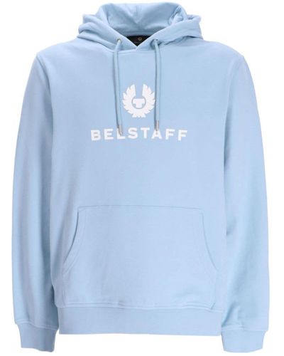 Belstaff Hoodie mit Logo-Print - Blau