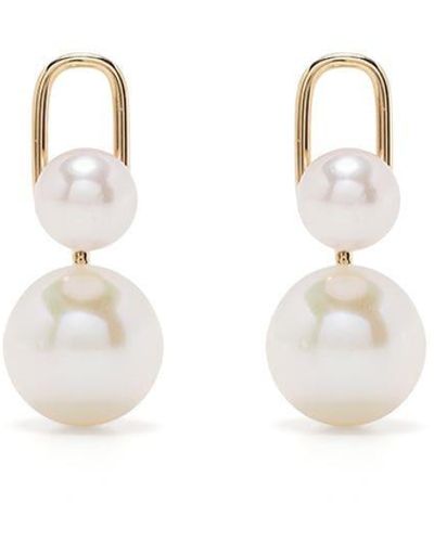 Ruifier 18kt Yellow Gold Astra Moonlight Double Akoya Pearl Earrings - Metallic