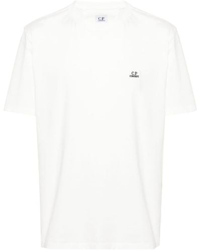 C.P. Company Camiseta con parche del logo - Blanco