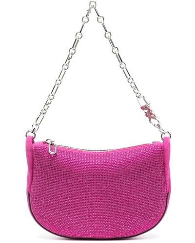 Michael Kors Small Kendall Crystal-embellished Shoulder Bag - Pink