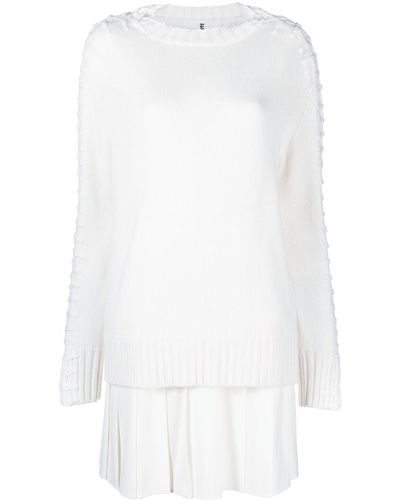 Ermanno Scervino Pull à coutures contrastantes - Blanc