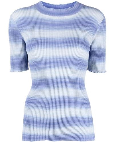 A.P.C. Victoire Striped Knitted Top - Blue