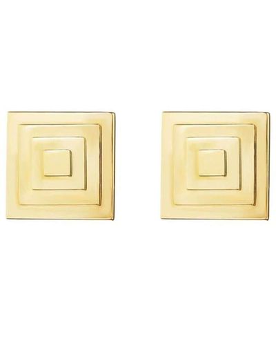 CADAR 18kt Yellow Gold Foundation Stud Earrings - Natural