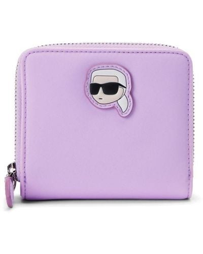 Karl Lagerfeld Ikonik Karl leather purse - Lila