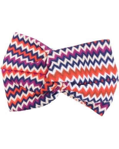 Missoni Haarband Met Zigzag-patroon En Geknoopt Detail - Rood