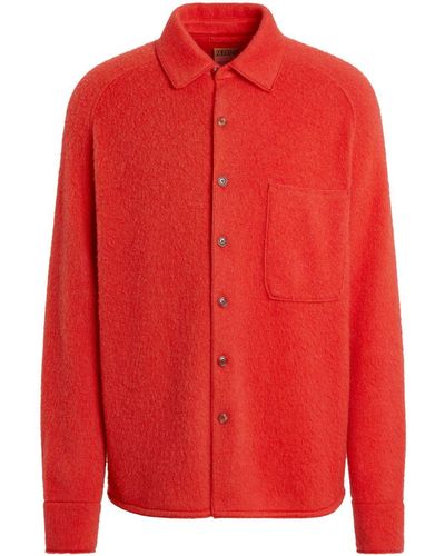 Zegna X The Elder Statesman Oasi Cashmere Shirt - Red