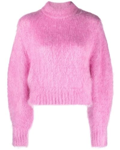 Nina Ricci Balloon-sleeve Mohair-blend Sweater - Pink