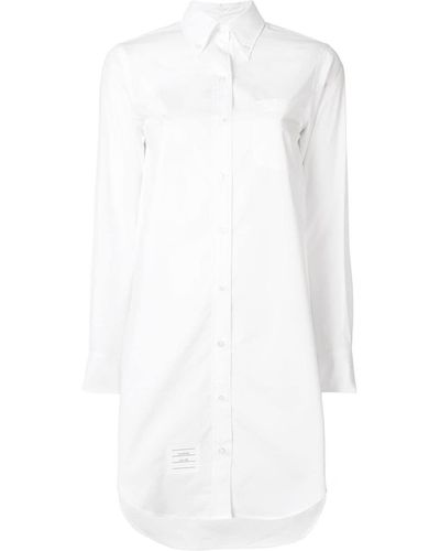 Thom Browne Klassisches Hemdkleid - Weiß