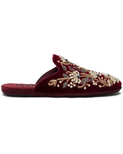 Dolce & Gabbana Bead-embroidered Slippers
