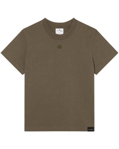 Courreges Katoenen T-shirt - Groen