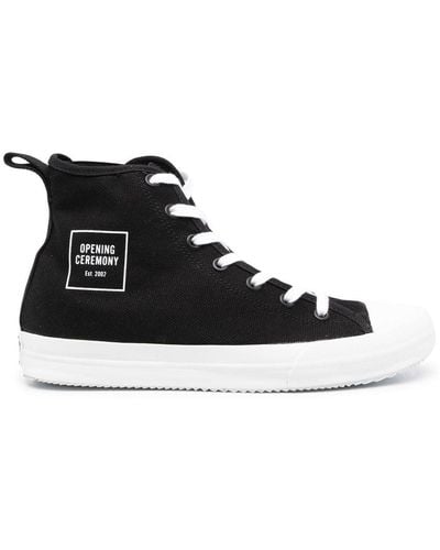 Opening Ceremony Box Logo High-top Trainers - Black