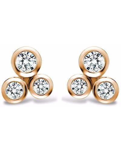 Pragnell 18kt Rose Gold Bubbles Diamond Stud Earrings - Pink