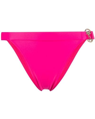 Moschino Bas de bikini à plaque logo - Rose