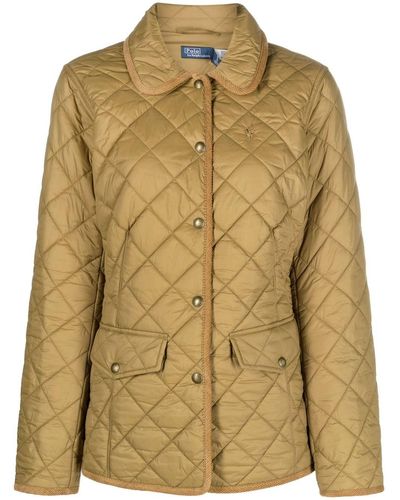 Polo Ralph Lauren Quilted Slim-fit Jacket - Natural