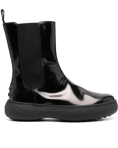 Tod's Elasticated Ankle Boots - Black
