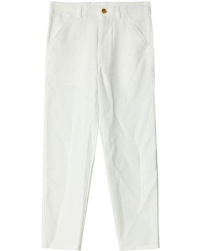 Comme des Garçons Tapered-leg Cropped Trousers - White