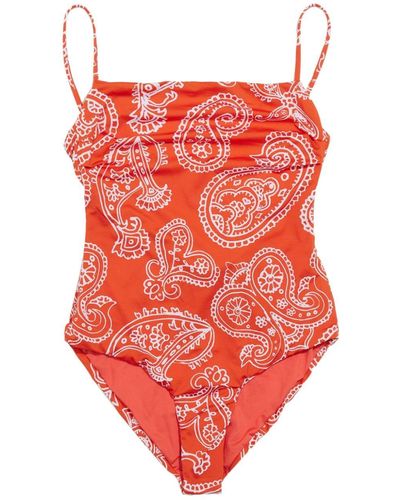 Bimba Y Lola Banada-print Swimsuit - Red