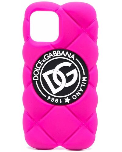 Dolce & Gabbana Gewatteerd Iphone 12 Pro Hoesje - Roze