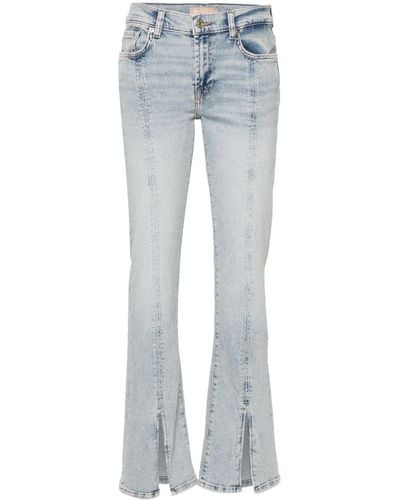 7 For All Mankind Mid-Rise Bootcut Jeans - Blue