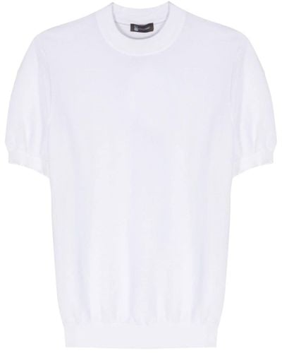 Colombo Piqué cotton T-shirt - Bianco