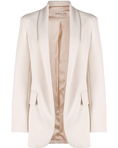 Blanca Vita Blazer aperto - Neutro