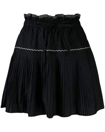 Ulla Johnson Erika Pleated Miniskirt - Black