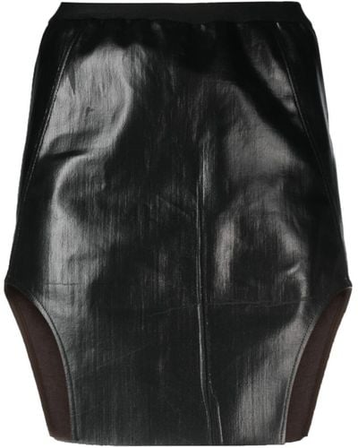 Rick Owens Falda de cintura alta - Negro