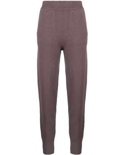 JOSEPH Knitted Track Trousers - Brown