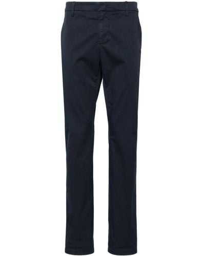 Dondup Low-rise Cotton Chinos - Blue