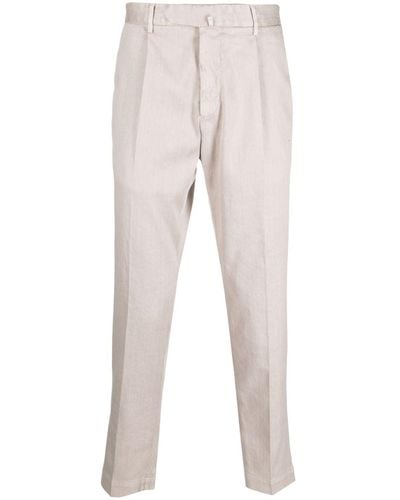 Dell'Oglio Straight-leg Box-pleat Pants - Natural