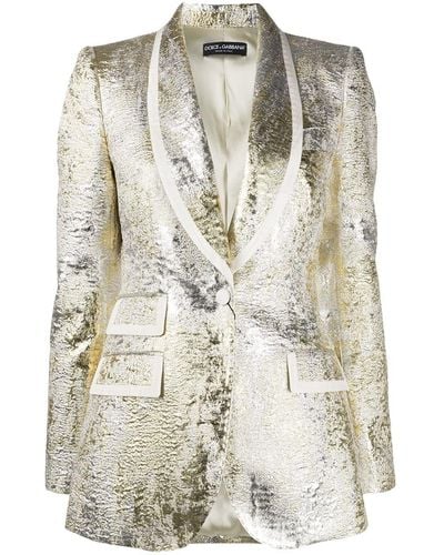 Dolce & Gabbana Metallic Textured Blazer