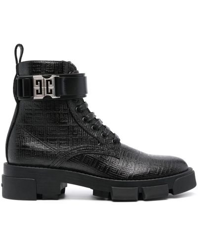 Givenchy Terra 4g Monogram-pattern Boots - Black