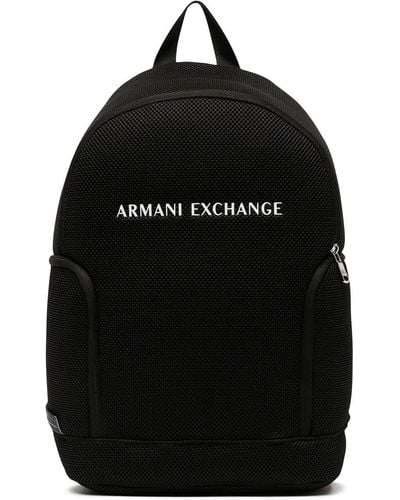 Armani Exchange ロゴ バックパック - ブラック