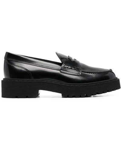 Hogan Penny Loafers Met Plateauzool - Zwart