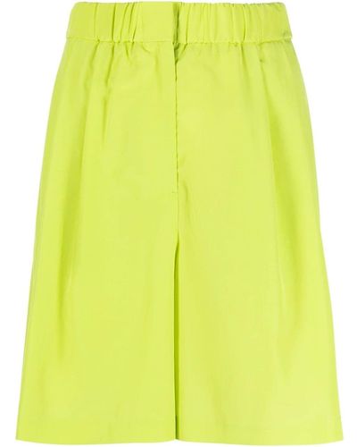 MSGM Pantalones cortos de talle alto - Amarillo