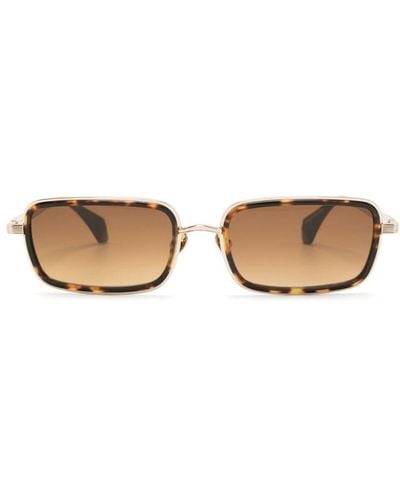 Vivienne Westwood Tortoiseshell Rectangle-frame Sunglasses - Natural