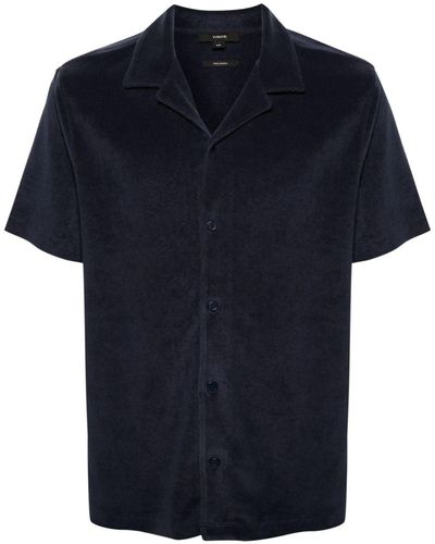 Vince Towelling Cotton Shirt - Blue