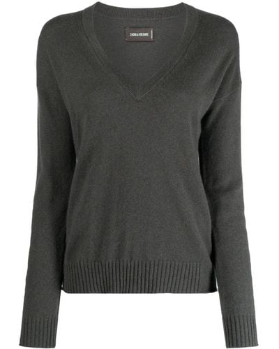 Zadig & Voltaire V-neck Cashmere Sweater - Black